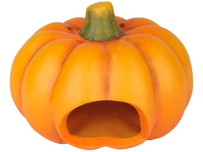 Dekorácia MagicHome Nature, Tekvica široká, terakota, 13,5x13x9,6 cm