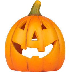 Dekorácia MagicHome Nature, Tekvica vysmiata, terakota, 13x10x15 cm