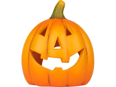 Dekorácia MagicHome Nature, Tekvica vysmiata, terakota, 13x10x15 cm