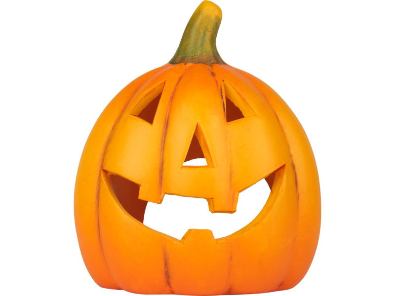 Dekorácia MagicHome Nature, Tekvica vysmiata, terakota, 13x10x15 cm