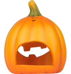 Dekorácia MagicHome Nature, Tekvica vysmiata, terakota, 13x10x15 cm