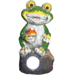 Dekorácia Strend Pro Garden, žaba, solárna, 2xLED, 9,5x9x19 cm