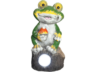Dekorácia Strend Pro Garden, žaba, solárna, 2xLED, 9,5x9x19 cm
