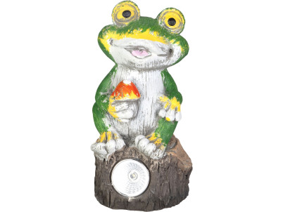 Dekorácia Strend Pro Garden, žaba, solárna, 2xLED, 9,5x9x19 cm