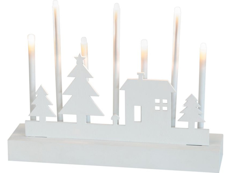 Svietnik MagicHome Vianoce, 8 LED teplá biela, 2xAA, MDF, interiér, 24x5,5x18 cm Svietnik MagicHome Vianoce, 8 LED teplá biela, 2xAA, MDF, interiér, 24x5,5x18 cm