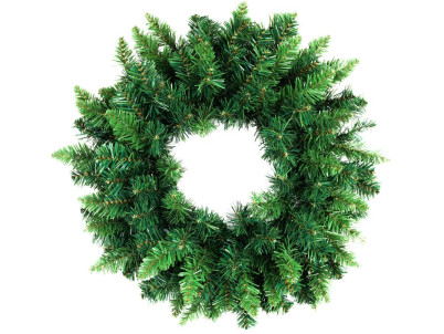 Veniec MagicHome Vianoce, prírodný, 45 cm, 160 vetiev, EXTRA HUSTÝ