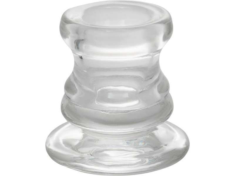 Stojan na sviečku MagicHome Vianoce, sklo, 5,5x5,5 cm