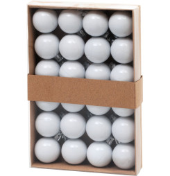 Gule MagicHome Vianoce, 24 ks, sada, biele, na vianočný stromček, 3 cm