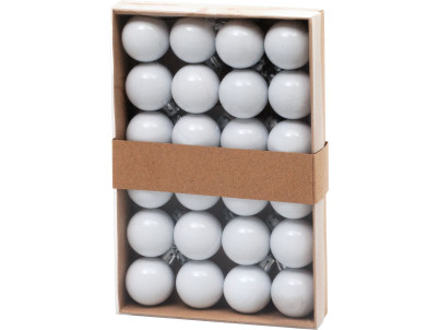 Gule MagicHome Vianoce, 24 ks, sada, biele, na vianočný stromček, 3 cm