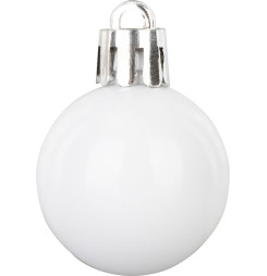 Gule MagicHome Vianoce, 24 ks, sada, biele, na vianočný stromček, 3 cm