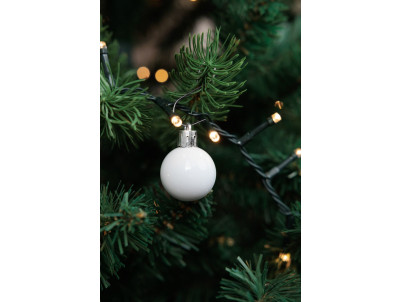 Gule MagicHome Vianoce, 24 ks, sada, biele, na vianočný stromček, 3 cm