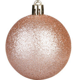 Gule MagicHome Vianoce, 12 ks, ružové zlato, na vianočný stromček, 6 cm