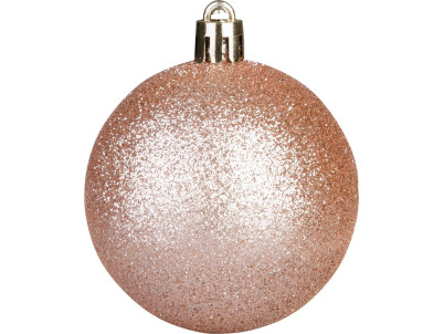 Gule MagicHome Vianoce, 12 ks, ružové zlato, na vianočný stromček, 6 cm