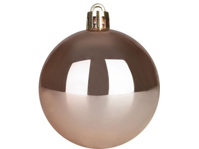 Gule MagicHome Vianoce, 12 ks, ružové zlato, na vianočný stromček, 6 cm