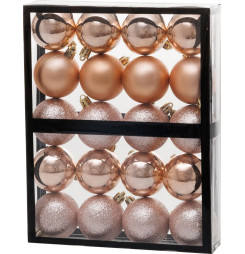 Gule MagicHome Vianoce, 20 ks, ružové zlato, na vianočný stromček, 5 cm