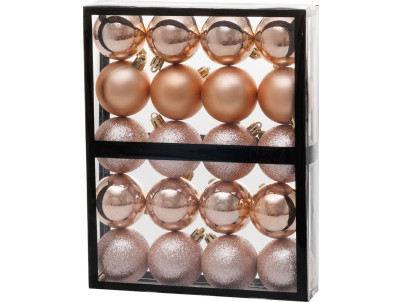 Gule MagicHome Vianoce, 20 ks, ružové zlato, na vianočný stromček, 5 cm