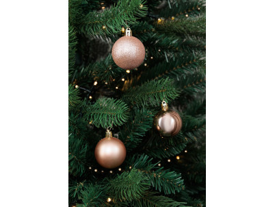 Gule MagicHome Vianoce, 20 ks, ružové zlato, na vianočný stromček, 5 cm