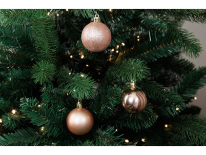 Gule MagicHome Vianoce, 20 ks, ružové zlato, na vianočný stromček, 5 cm