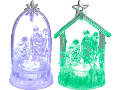 Dekorácia MagicHome Vianoce, Betlehem, meniaci farby, LED, akryl, Sellbox 12 ks