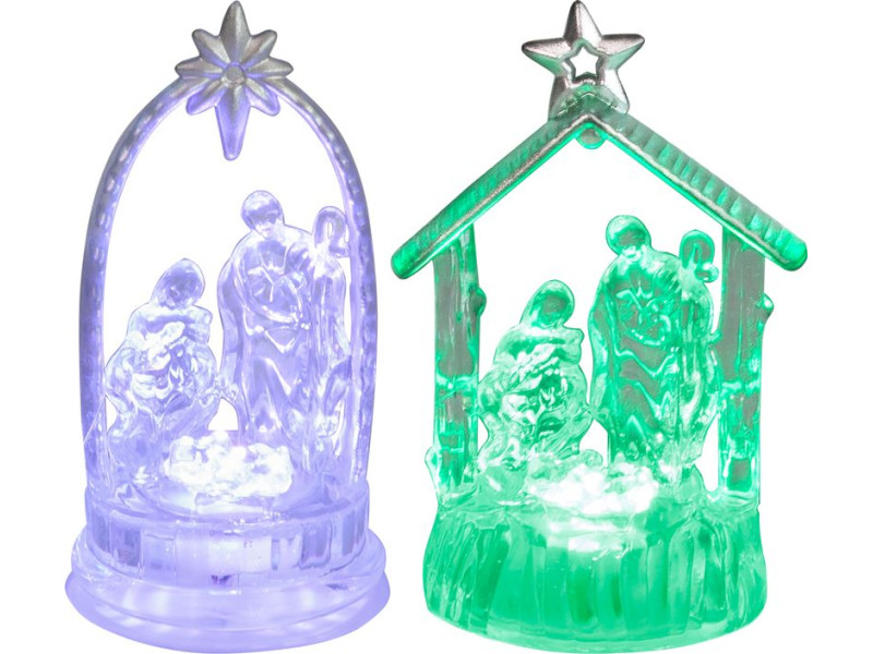 Dekorácia MagicHome Vianoce, Betlehem, meniaci farby, LED, akryl, Sellbox 12 ks