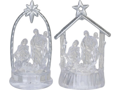 Dekorácia MagicHome Vianoce, Betlehem, meniaci farby, LED, akryl, Sellbox 12 ks