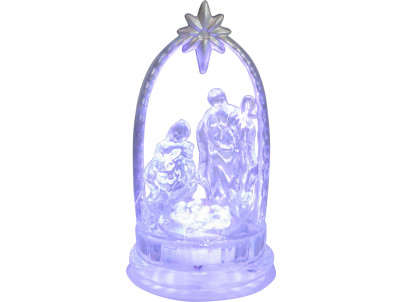 Dekorácia MagicHome Vianoce, Betlehem, meniaci farby, LED, akryl, Sellbox 12 ks