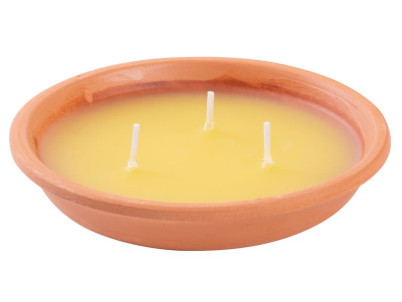 Sviečka Citronella, repelentná, terakota, 80 g, 30x125 mm