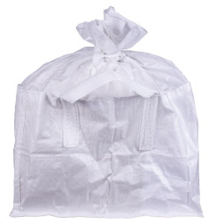 Vak BigBag TSF2, 68x35x46 cm, PP, 2 uši, biely, vrece šnúrovacie, rovné dno, max. 100 kg, záhradný