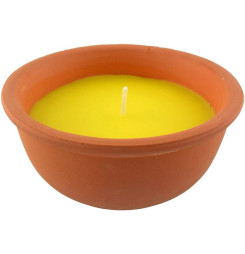 Sviečka Citronella, repelentná, terakota, 220 g, 60x150 mm