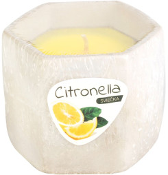 Sviečka Citronella, cement, 85 g, repelentná, 90x75 mm