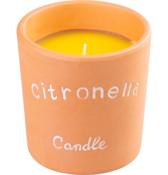 Sviečka Citronella, repelentná, terakota, 185 g, 100x100 mm