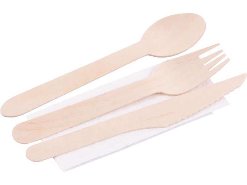 Príbor MagicHome Woodline ECO, drevený nôž, vidlička, lyžica, servítka, 100% Natural Príbor MagicHome Woodline ECO, drevený nôž, vidlička, lyžica, servítka, 100% Natural