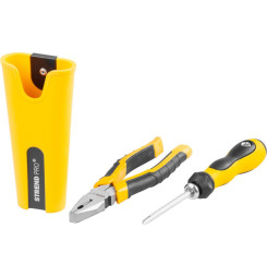Sada Strend Pro, skrutkovač, kombinované kliešte, puzdro, 3-dielna sada