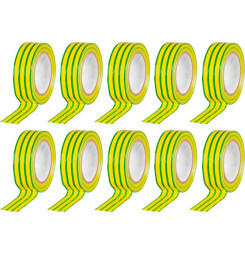 Páska Strend Pro, 19 mm, L-10 m, max. 80°C, 600V, zelenožltá, izolačná, lepiaca, PVC, bal. 10 ks