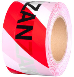 Páska Strend Pro, 80 mm, L-250 m, výstražná, červená/biela, ČESKÝ nápis "VSTUP ZAKÁZÁN"