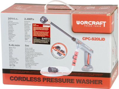 Pištoľ Worcraft CPC-S20LiD, ShareSYS, vysokotlakový čistič, STRONG PRESSURE, bez aku