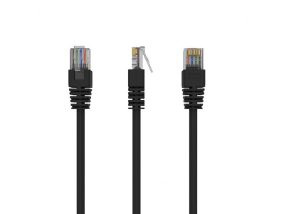 GEMBIRD Patch kábel UTP 0.25m čierny