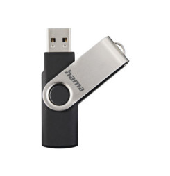 HAMA Rotate, USB Kľúč, 64GB, strieborný/čierny
