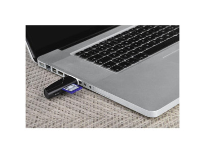 HAMA USB-A, Čítačka kariet microSD/SD, čierna