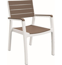Záhradné kreslo Keter Harmony biele / cappuccino