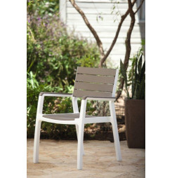 Záhradné kreslo Keter Harmony biele / cappuccino