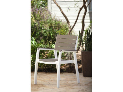 Záhradné kreslo Keter Harmony biele / cappuccino Záhradné kreslo Keter Harmony biele / cappuccino