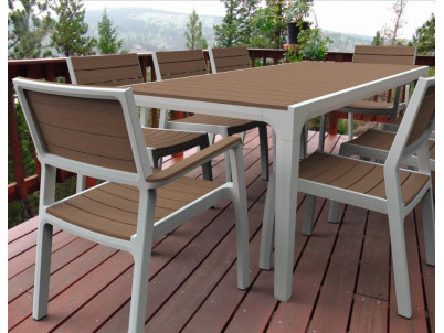 Záhradné kreslo Keter Harmony biele / cappuccino Záhradné kreslo Keter Harmony biele / cappuccino