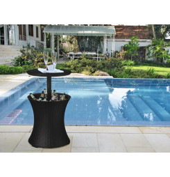 Záhradný stôl Keter Cool Bar Rattan grafitový