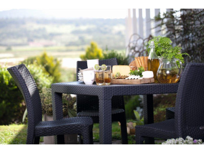 Záhradný stôl Keter Melody quartet grafitový