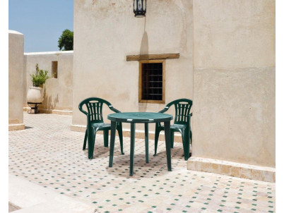 Plastová stolička  Keter Mallorca tmavo zelená