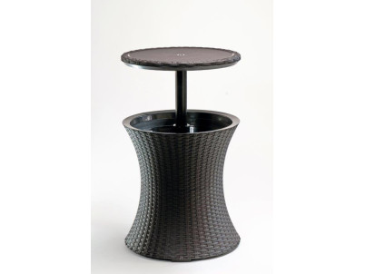 Záhradný stôl Keter Cool Bar Rattan whiskey hnedý