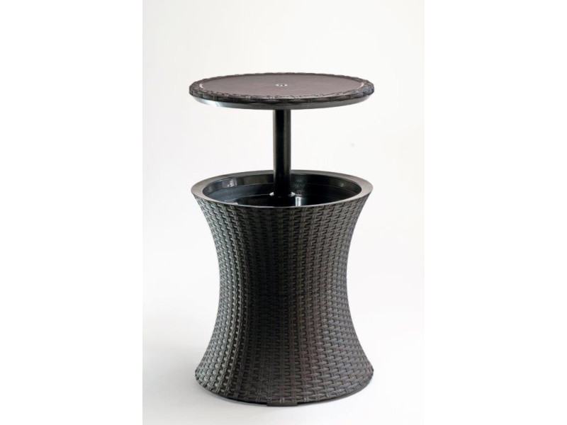 Záhradný stôl Keter Cool Bar Rattan whiskey hnedý