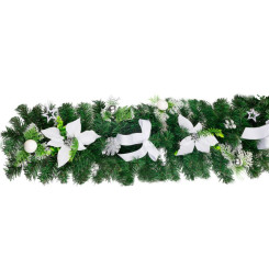 Dekorácia MagicHome Vianoce, girlanda, biela, 200 cm