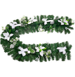 Dekorácia MagicHome Vianoce, girlanda, biela, 200 cm